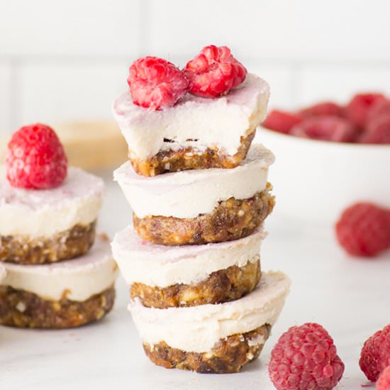 Vegan Raspberry Cheesecake Bites