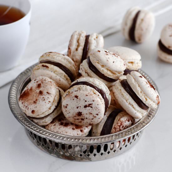 Earl Grey Chocolate Macarons