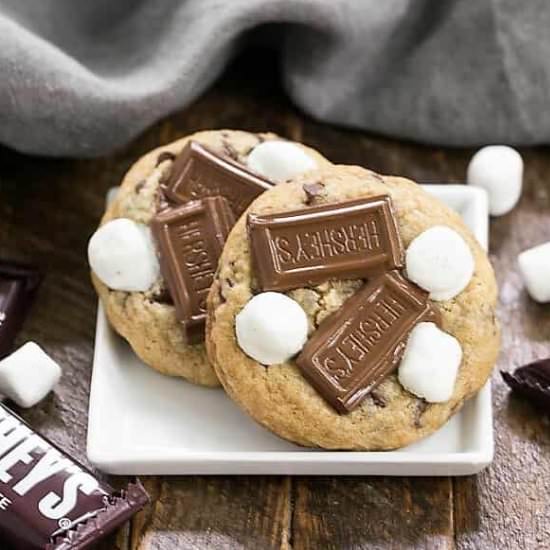 Gooey S’mores Cookies
