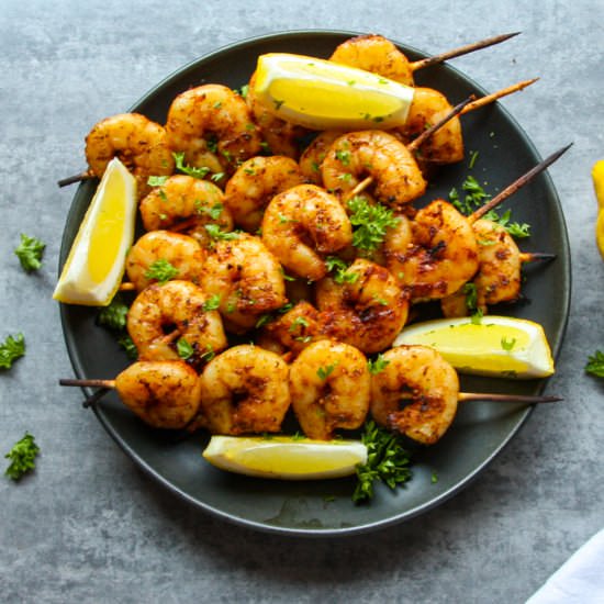 Lemon Garlic Grilled Shrimp