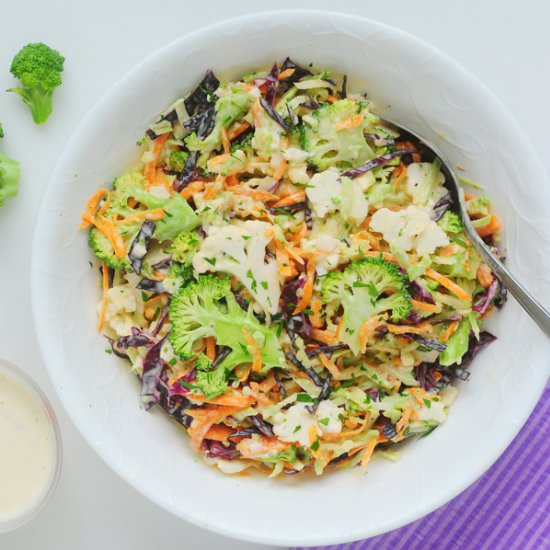 Creamy Colorful Broccoli Slaw