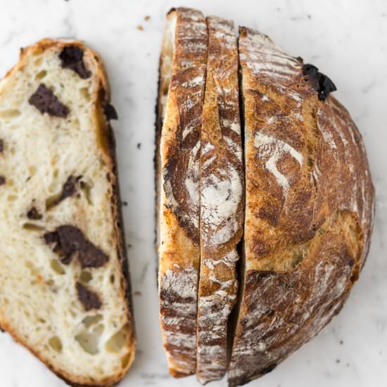 chocolate chunk artisan bread