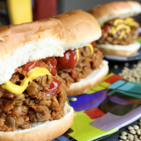 Pressure cooker lentil sloppy Joe