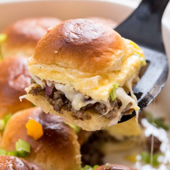 Sausage Egg Breakfast Sliders