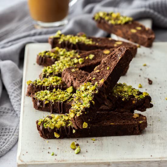 Pistachio Chocolate Biscotti
