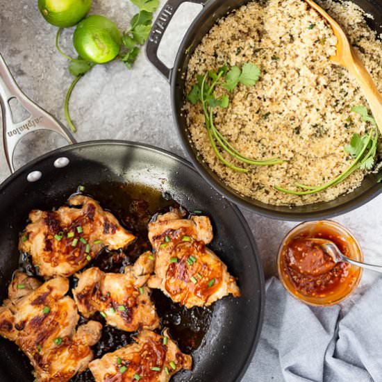 Sriracha Honey Chicken Thighs