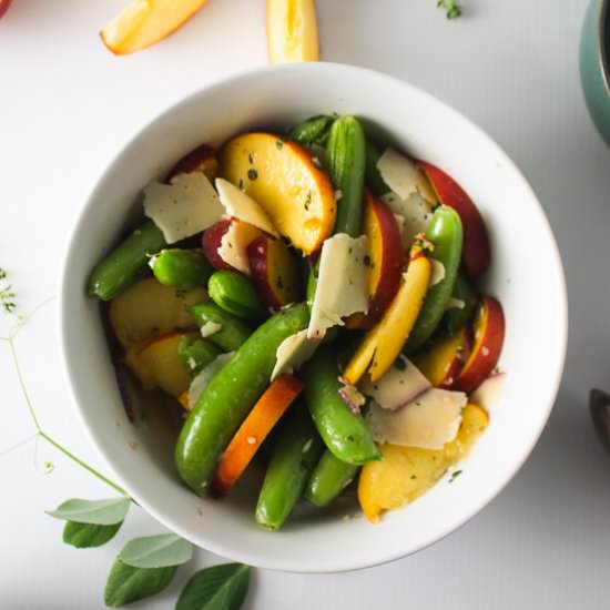 Peach and Snap Pea Salad