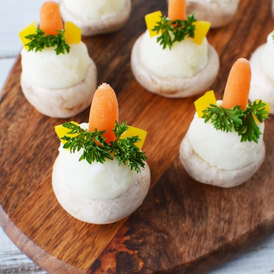 Unicorn Stuffed Mushrooms
