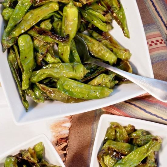 Togarashi Grilled Shishito Peppers