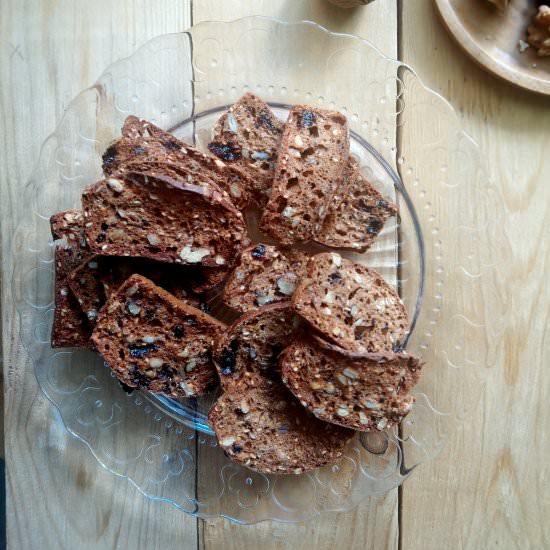 Crackers with nuts, seeds,& honey