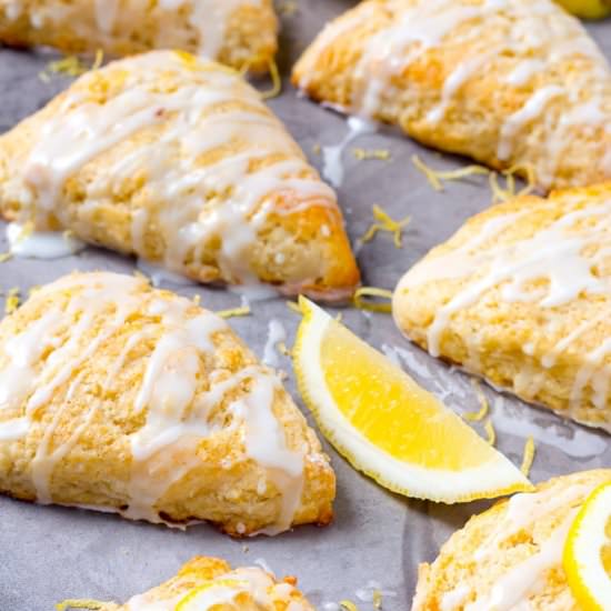 Lemon Scones with Lemon Glaze