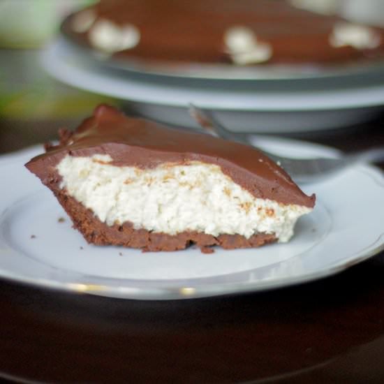 Chocolate PB Mascarpone Pie