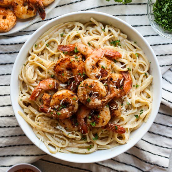 Blackened Shrimp Pasta