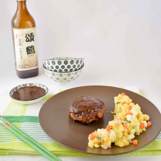 Japanese hamburger and potatoes