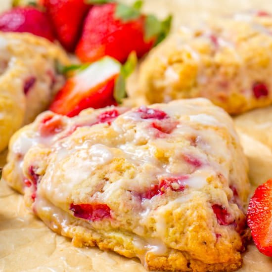 Strawberries and Cream Scones