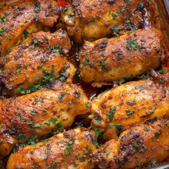 Paprika Baked Chicken Thighs