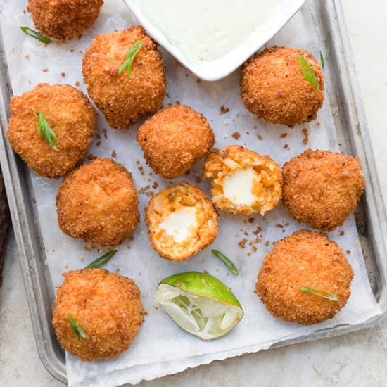 Kimchi fried rice arancini