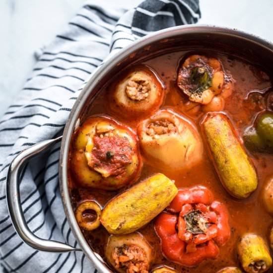 Middle Eastern Stuffed Zucchini