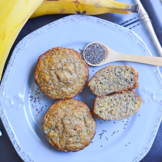 Banana Chia Seed Muffins