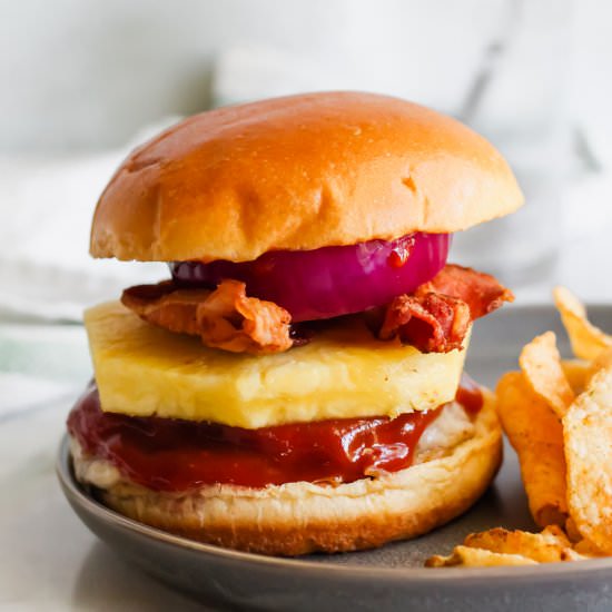 Hawaiian BBQ Bacon Burgers