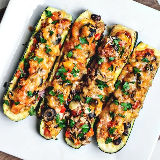 Tex Mex Stuffed Zucchini Boats