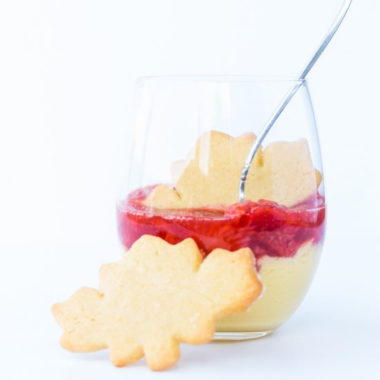 Maple Custard + Strawberry Compote