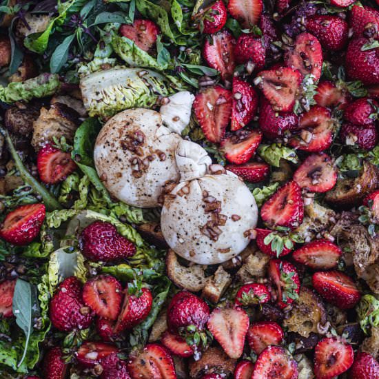Strawberry Burrata Panzanella