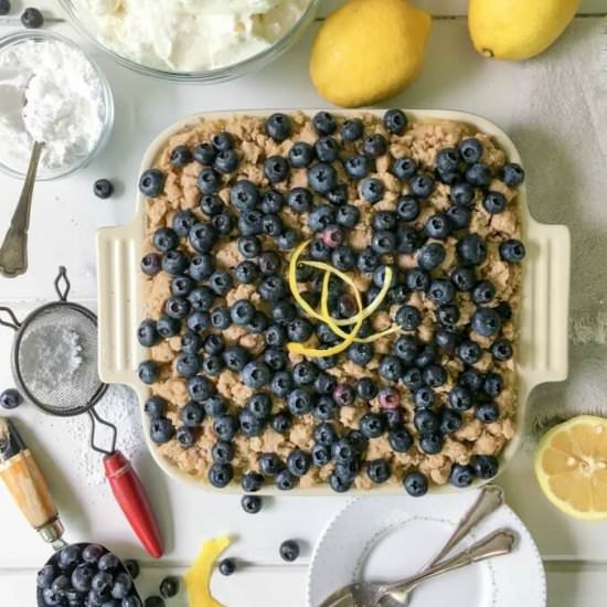 Blueberry Lemon No Bake Cheescake