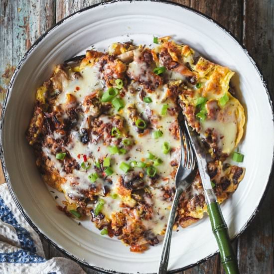 sausage and vegetable frittata