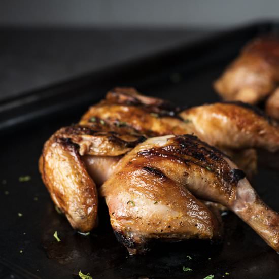 Grilled Cornish Game Hens