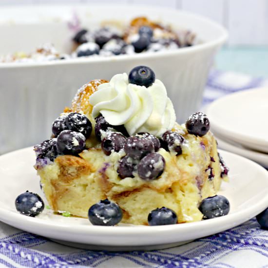 Blueberry Croissant Breakfast Bake