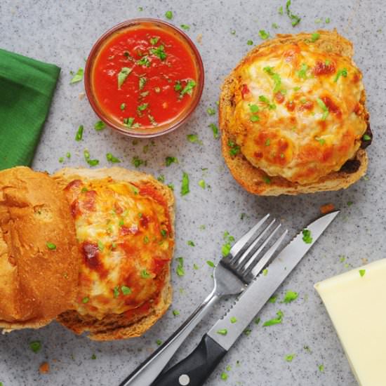 Vegetarian Quinoa Pizza Burgers