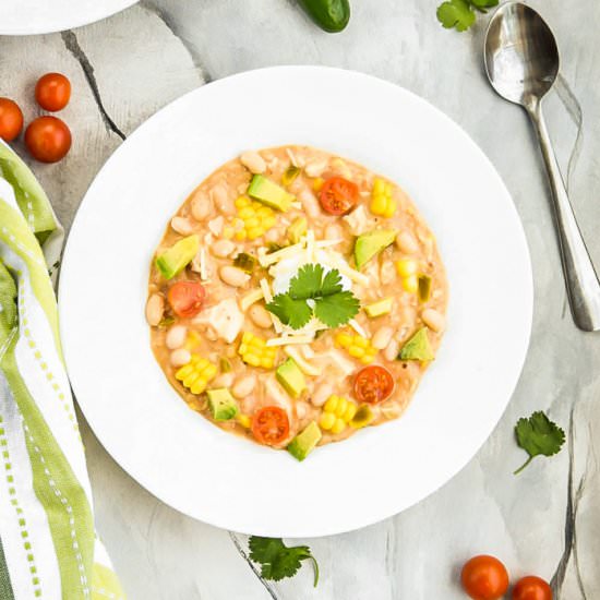 Creamy White Bean Chili (Vegan+GF)