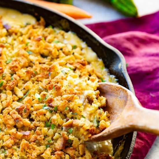 CREAMY ZUCCHINI SAUSAGE CASSEROLE