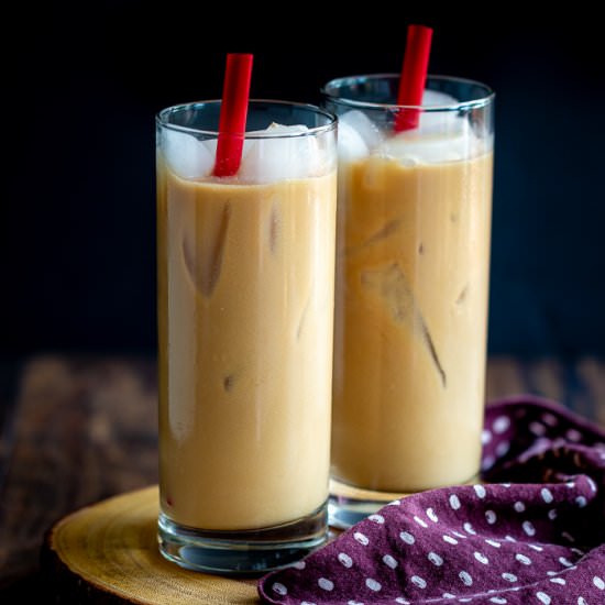 Easy Coconut Iced Chai Tea Latte