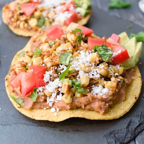 Street corn tostadas