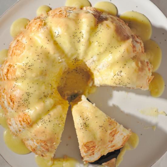 Angel Food Cake with Orange-Vanilla