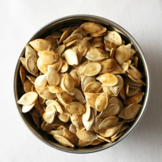 Roasted Acorn Squash Seeds