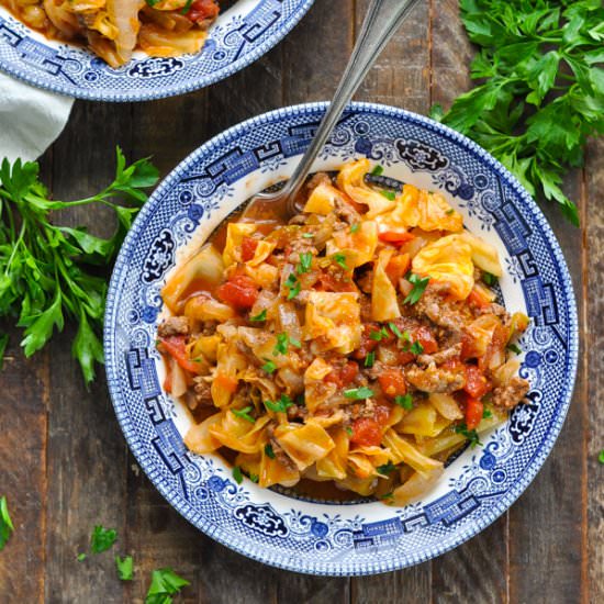 Stuffed Cabbage Roll in a Bowl