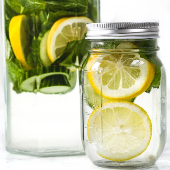 Lemon, Mint and Cucumber Water
