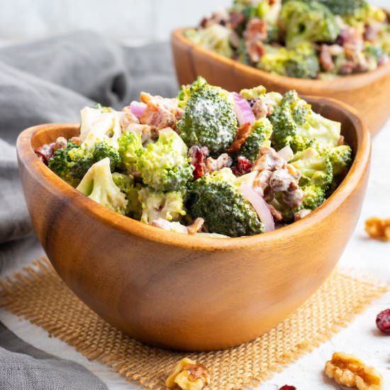 Easy Broccoli Salad with Bacon
