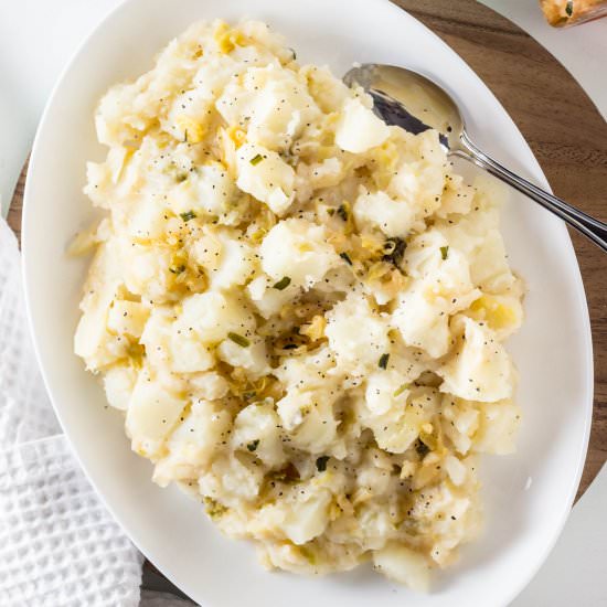 vegan kimchi potato salad