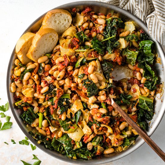 Tuscan White Bean Skillet
