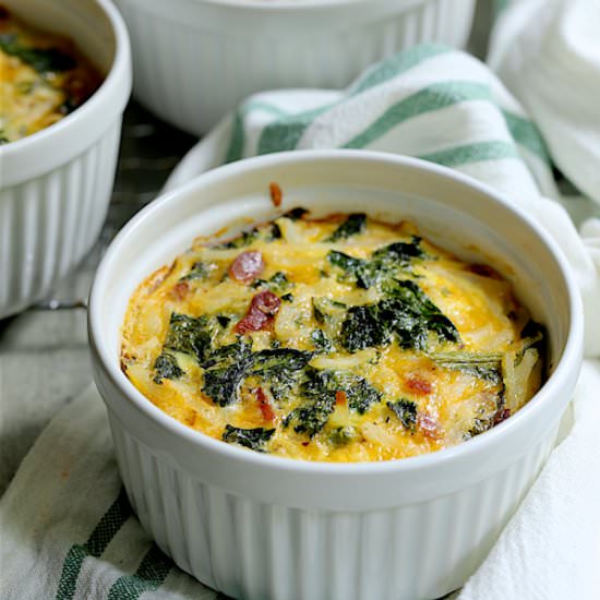 Hash Brown Frittatas w/ Kale