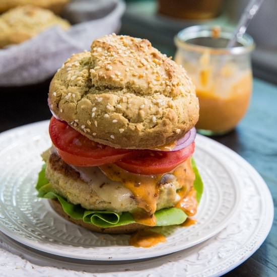 Avocado-Stuffed Turkey Burgers