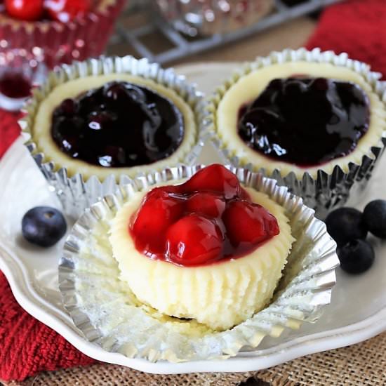Red White & Blue Mini Cheesecakes