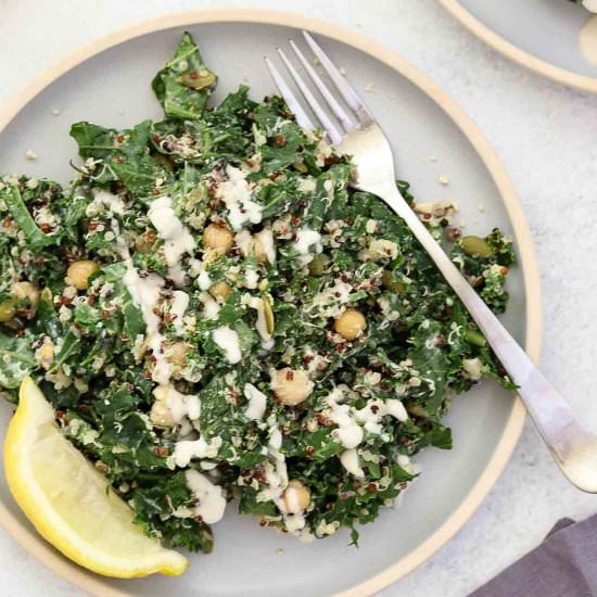 Kale Salad with Tahini Dressing