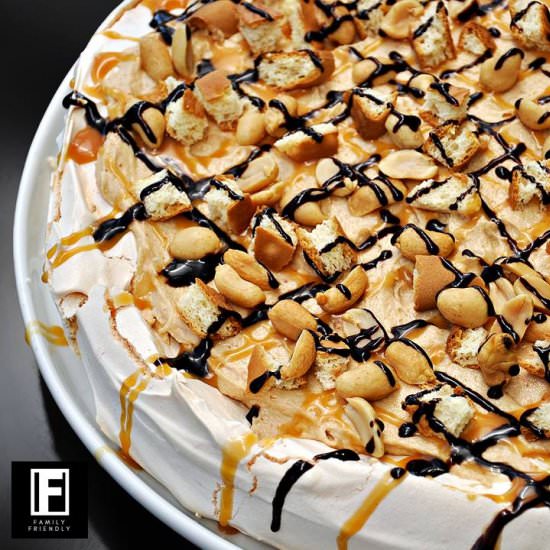 Snickers Pavlova Cake