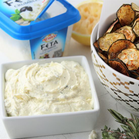 Whipped Feta Dip & Zucchini Chips