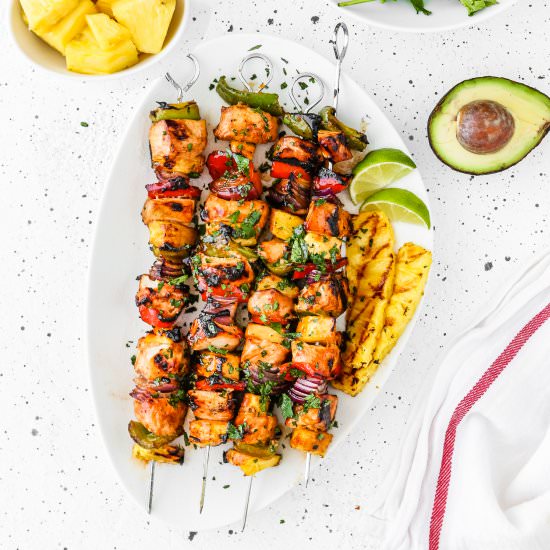 Grilled Hawaiian Chicken Skewers